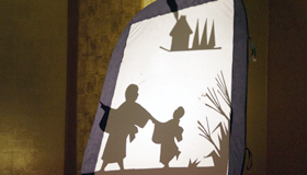 OHPで映す紙切り